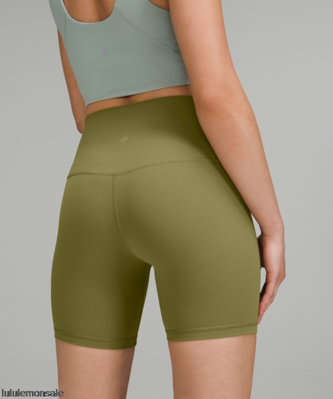 Lululemon Damen DELULU124 | Lululemon Deutschland Bronze Grün Ausrichten Hochhaus Kurz 6